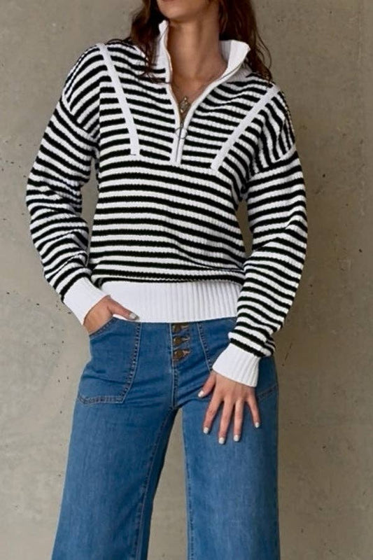 Susan Quarter Zip Sweater
